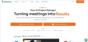 Spinach.io AI Meetings Project Manager