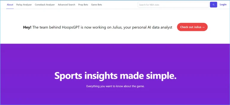 HoopsGPT sports Data analysis tool