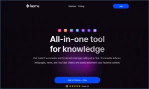 Kome AI summarizer browser extension