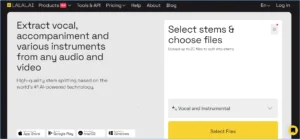 LALAL AI vocal removal