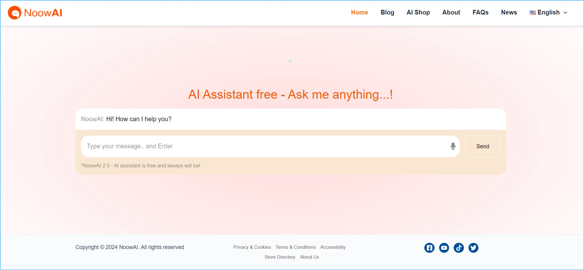 NoowAI is a free online AI assistant