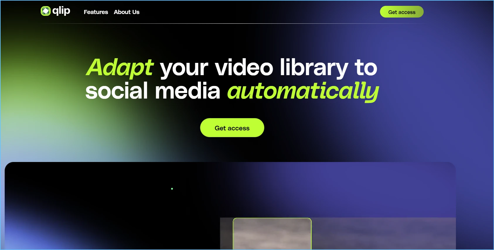 Qlip AI video editor