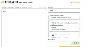 TTSMaker Text to speech Ai tool