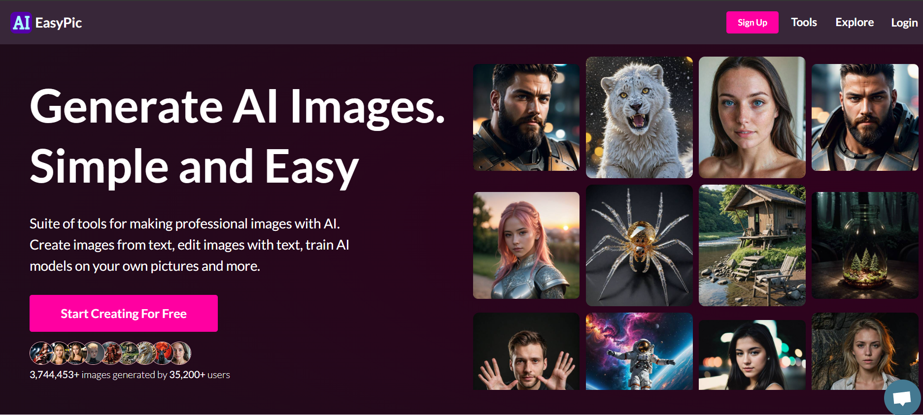 AIEasyPic AI Image Creation tool