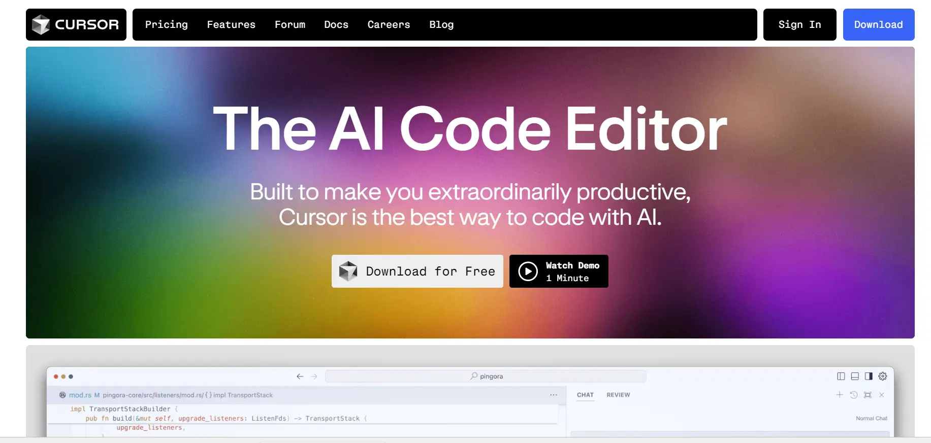 Cursor AI-powered code editor