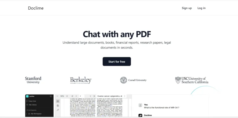 Doclime ai Chat with any PDF