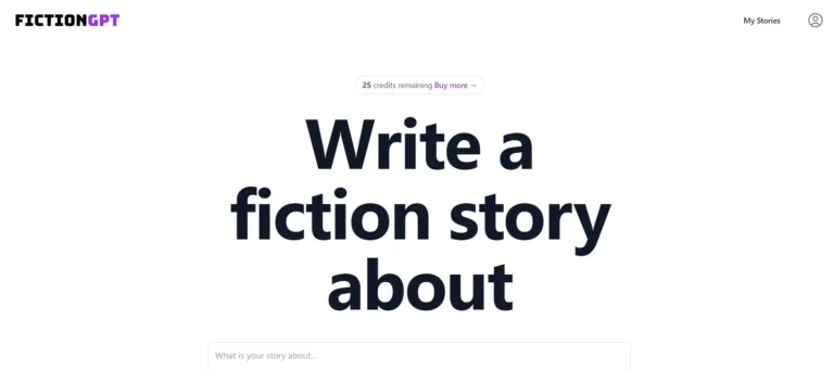 FictionGPT story generator