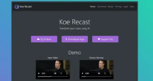 Koe Recast AI powered voice cloning app