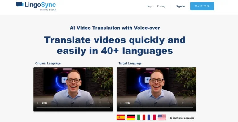 LingoSync AI video translations tool